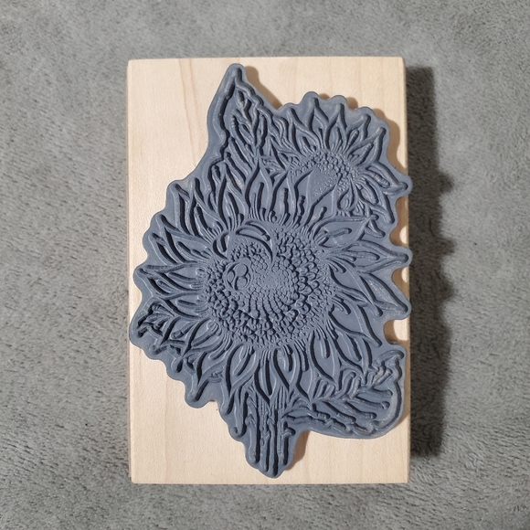 Stampendous Sunflower Ladybug Stamp EUC - Picture 2 of 7